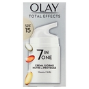 Olay Crema Viso Giorno Total Effects 7in1 - Nutre e Protegge - Vitamine C & B3 - SPF 15 - 50 ml
